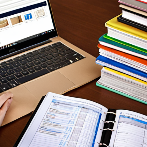 Home 4 **
A student studying logistics materials, surrounded by books, notes, and a laptop displaying a logistics-related website. Focus on conveying a sense of focused study and preparation for a certification exam, perhaps with a calendar or planner visible.
**